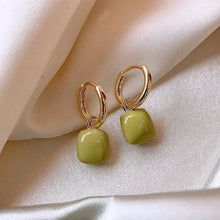Korean Simple Heart Dangle Earrings Temperament Geometric Earring Square Pendant for Women Fashion Jewelry Accessories Girl Gift