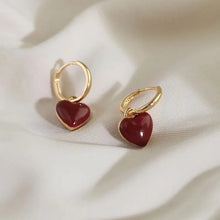 Korean Simple Heart Dangle Earrings Temperament Geometric Earring Square Pendant for Women Fashion Jewelry Accessories Girl Gift